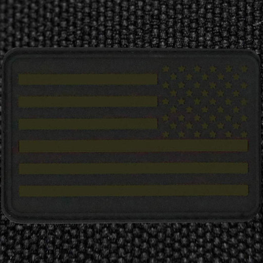 American Flag Patches PVC Rubber, 2.0 Inch x 3.0 Inch w/ Velcro/Hook Backing Stars Bartact