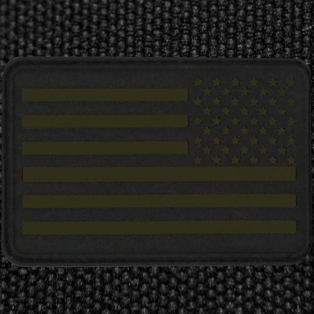American Flag Patches PVC Rubber, 2.0 Inch x 3.0 Inch w/ Velcro/Hook Backing Stars Bartact
