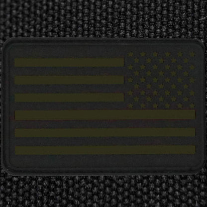American Flag Patches PVC Rubber, 2.0 Inch x 3.0 Inch w/ Velcro/Hook Backing Stars Bartact