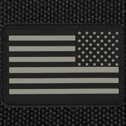 American Flag Patches PVC Rubber, 2.0 Inch x 3.0 Inch w/ Velcro/Hook Backing Stars Bartact-10