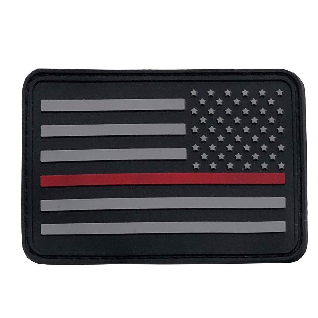 American Flag Patches PVC Rubber, 2.0 Inch x 3.0 Inch w/ Velcro/Hook Backing Stars Bartact-2
