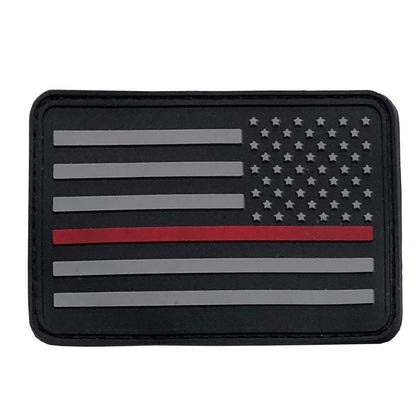 American Flag Patches PVC Rubber, 2.0 Inch x 3.0 Inch w/ Velcro/Hook Backing Stars Bartact-2