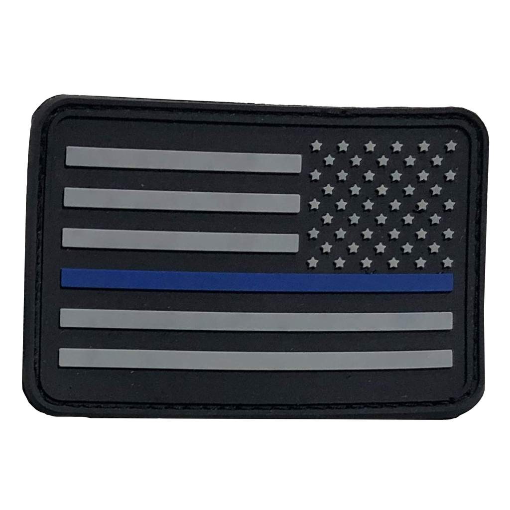 American Flag Patches PVC Rubber, 2.0 Inch x 3.0 Inch w/ Velcro/Hook Backing Stars Bartact-6