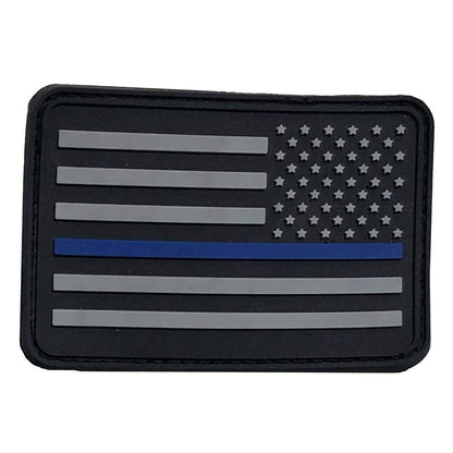 American Flag Patches PVC Rubber, 2.0 Inch x 3.0 Inch w/ Velcro/Hook Backing Stars Bartact-6
