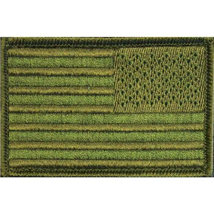 American Flag Patch Embroidered USA 2.0 x 3.0 Inch Patch w/ Velcro/Hook Backing Stars On Left Bartact-11