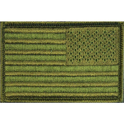 American Flag Patch Embroidered USA 2.0 x 3.0 Inch Patch w/ Velcro/Hook Backing Stars On Left Bartact-11
