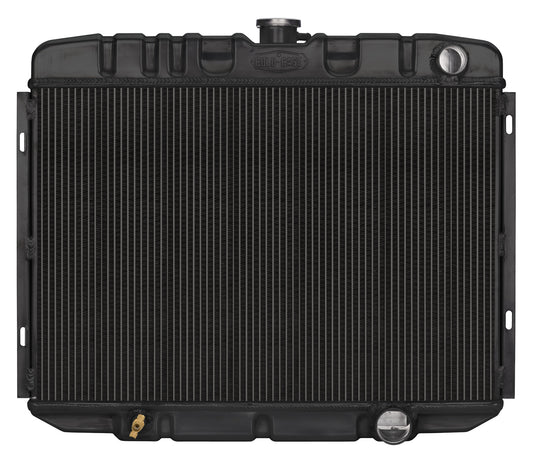 Cold Case Radiators 67-70 Mustang Small Block 24 Inch Manual Aluminum Performance Radiator Black Night Rider Series Cold Case Radiators