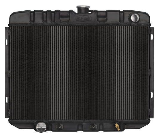 Cold Case Radiators 67-70 Mustang Big Block 24 Inch Automatic Aluminum Performance Radiator Black Night Rider Series Cold Case Radiators