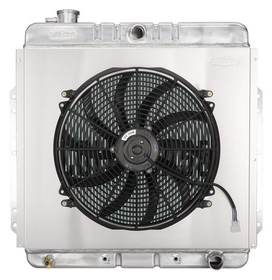 Cold Case Radiators 53-56 Ford F100 Truck With Chevy Engine Performance Aluminum Radiator and 16 Inch Fan and Shroud Cold Case Radiators