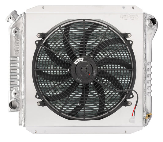 66-77 Ford Bronco with Late Model V8 Performance Aluminum Radiator Module Cold Case Radiators