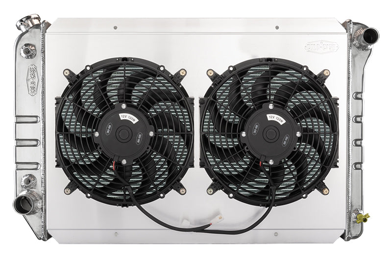 80-84 Ford Bronco/F-Series Truck Radiator and Dual 12 Inch Fan Kit Cold Case Radiators
