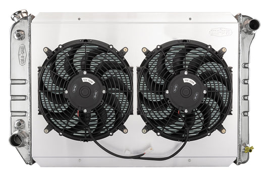 80-84 Ford Bronco/F-Series Truck Radiator and Dual 12 Inch Fan Kit Cold Case Radiators