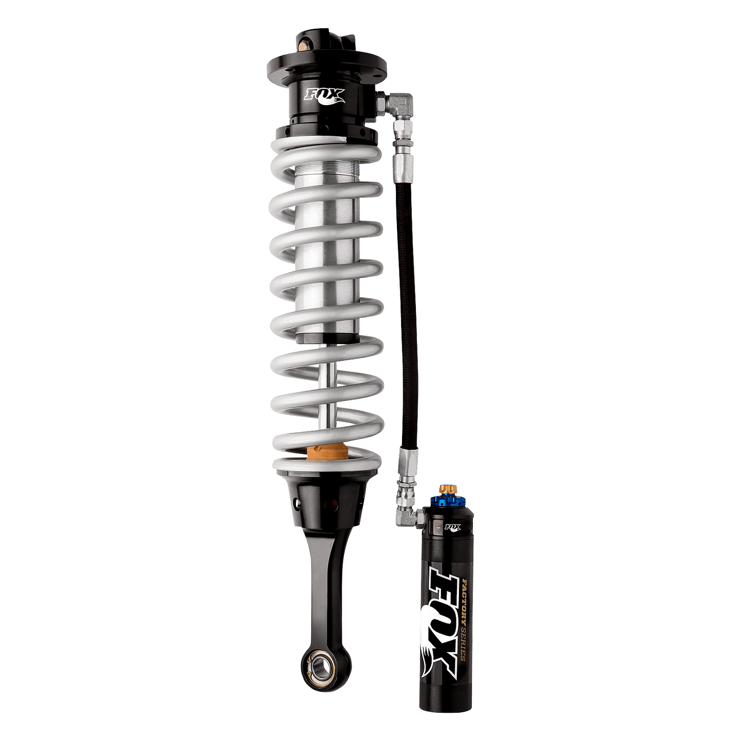 10-13 Ford Raptor Front Coilover Internal Bypass 3.0 Series Remote Reservoir 7.6 Inch 0-2 Inch Lift Dual Speed Compression Adjuster Offroad Shocks Fox Factory