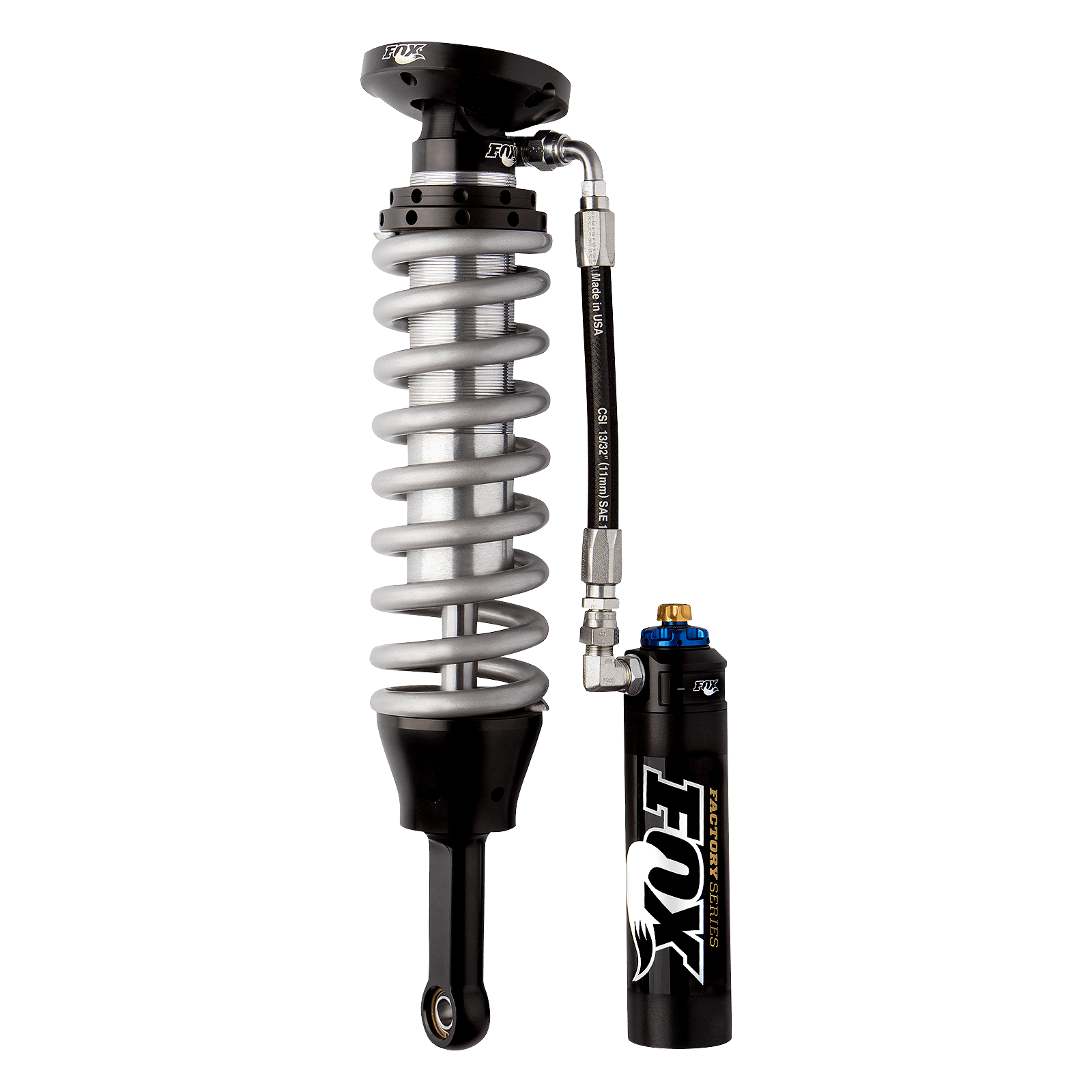 12-Up Ford T6 Ranger 4WD & 2wd Hi-Rider Front Coilover Race 2.5 Remote Reservoir 5.1 Inch 0-2 Inch Lift Dual Speed Compression Adjuster Offroad Shocks Fox Factory