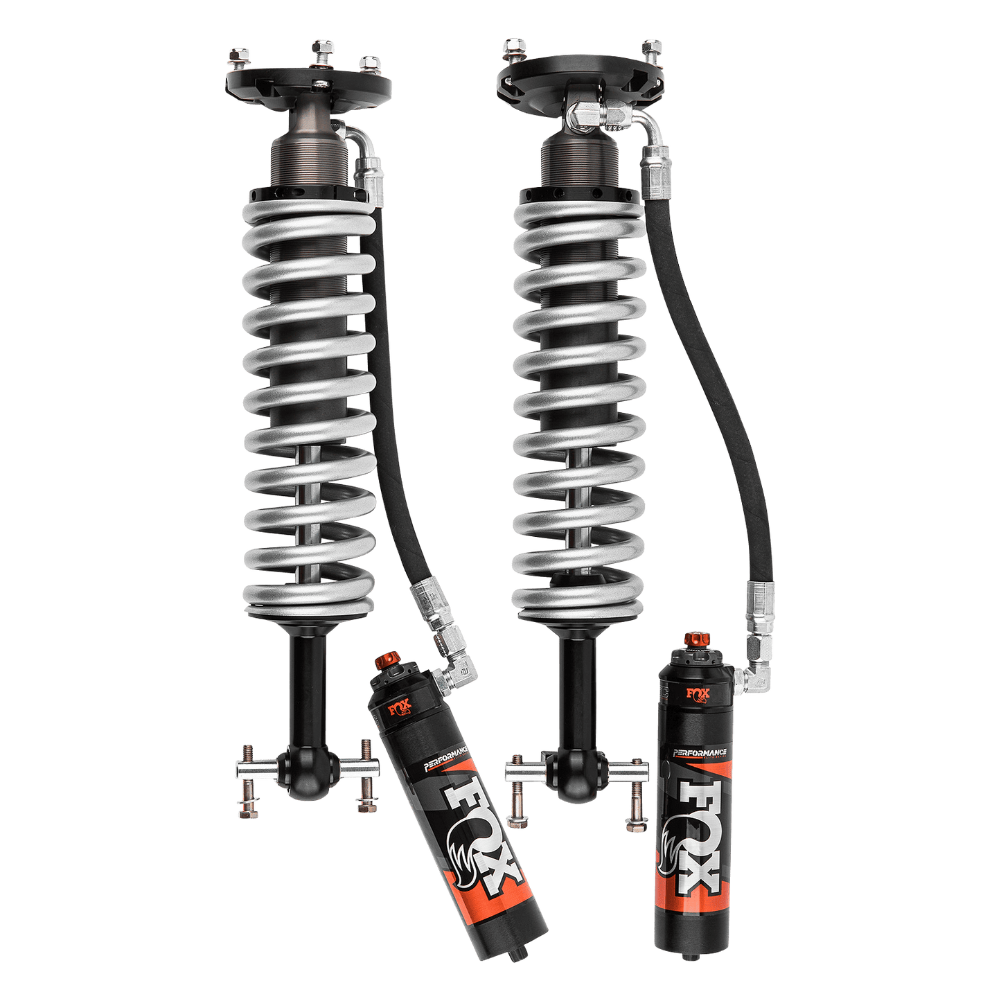 2019-2024 Silverado/Sierra 1500 Front Coilover Performance Elite 2.5 Series Aluminum Remote Reservoir Non-TB/Non-AT4 0-2 Inch Lift TB/AT4 No Lift Offroad Shocks Fox Factory