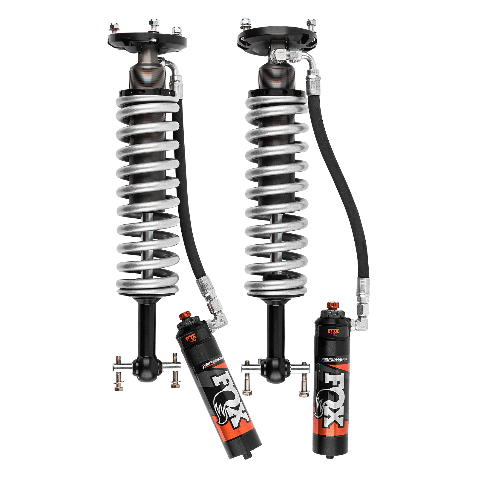 2019-2024 Silverado/Sierra 1500 Front Coilover Performance Elite 2.5 Series Aluminum Remote Reservoir Non-TB/Non-AT4 0-2 Inch Lift TB/AT4 No Lift Offroad Shocks Fox Factory