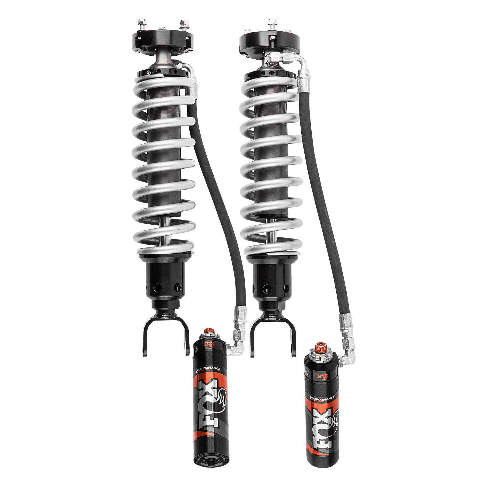 19-Up Ram 1500 Front Coilover Performance Elite 2.5 Remote Reservoir 2 Inch Lift Dual Speed Compression Adjuster Offroad Shocks Fox Factory