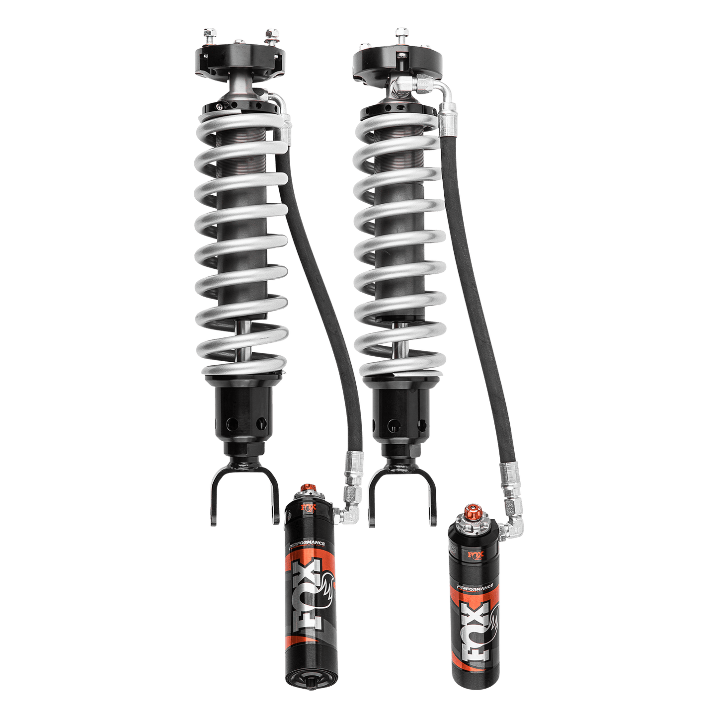 Fox Factory 19-Up Ram 1500 w/ UCA Front Coilover Performance Elite 2.5 Remote Reservoir 2-3 Inch Lift Dual Speed Compression Adjuster Fox Offroad Shocks