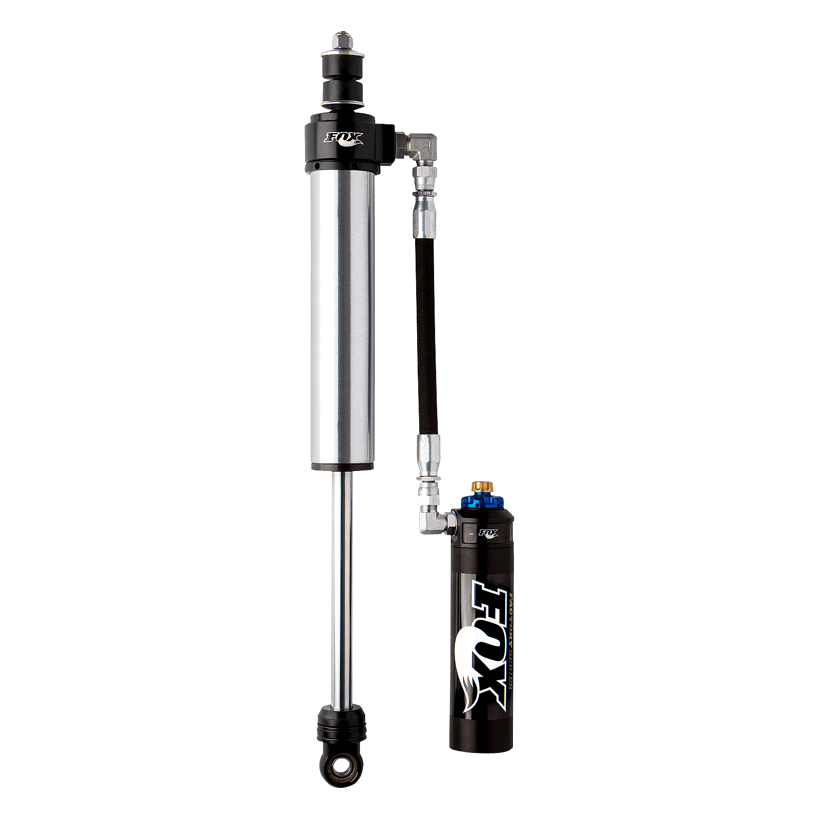 08-Up Toyota Land Cruiser 200 Series Rear Race 2.5 Remote Reservoir 8.8 Inch 0-1.5 Inch Lift Dual Speed Compression Adjuster Offroad Shocks Fox Factory