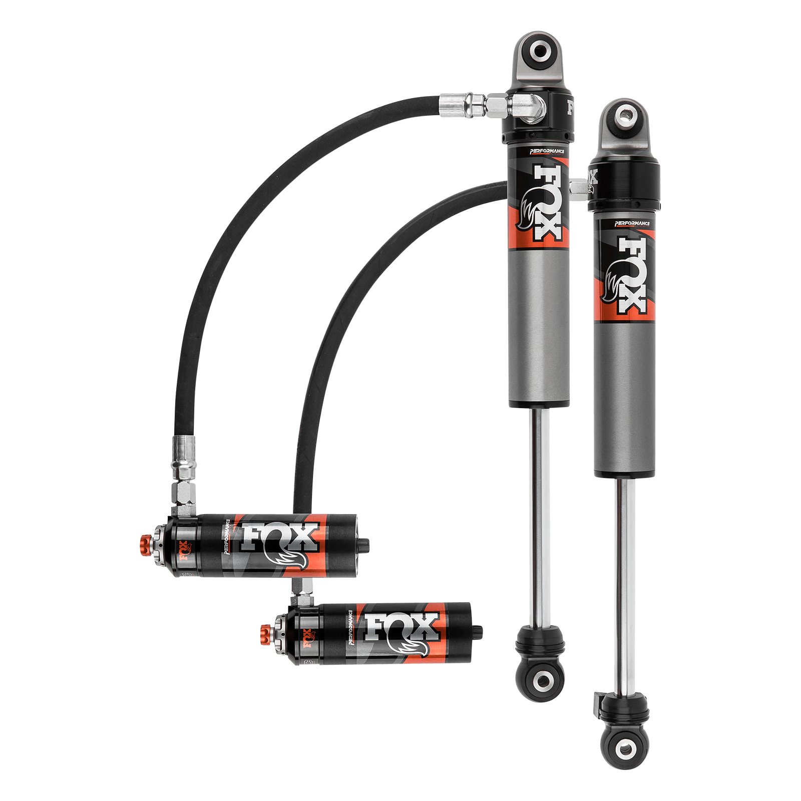 Fox Factory 18-Up Jeep JL No Mojave Front Performance Elite 2.5 Remote Reservoir 2-3 Inch Lift Dual Speed Compression Adjuster Fox Offroad Shocks