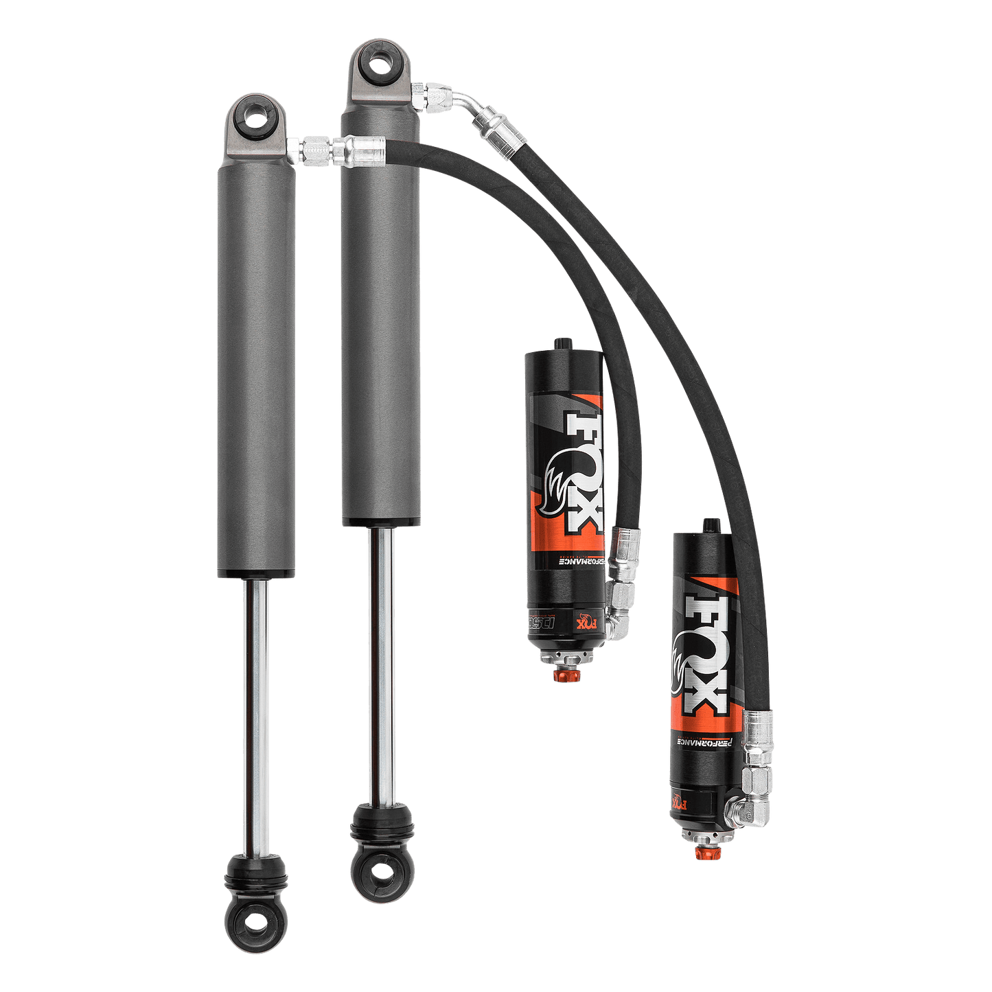 Fox Factory 2019-2024 Silverado/Sierra 1500 Rear 2.5 Truck FRS Remote Reservoir 0-2 Inch Lift Dual Speed Compression Adjuster Fox Offroad Shocks