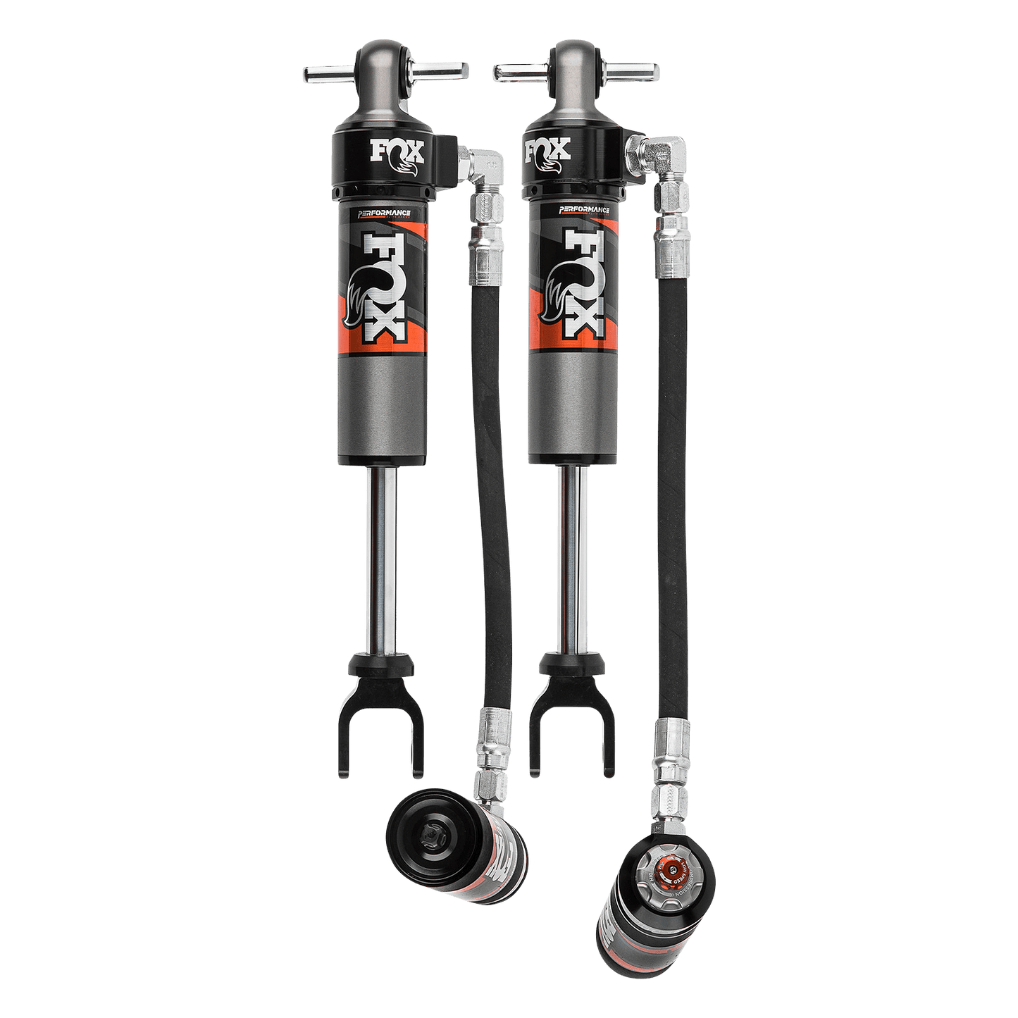 20-Up Silverado/Sierra 2500/3500 w/ UCA Front Performance Elite 2.5 Remote Reservoir 5.7 Inch 1.5-2.5 Inch Lift Dual Speed Compression Adjuster Offroad Shocks Fox Factory