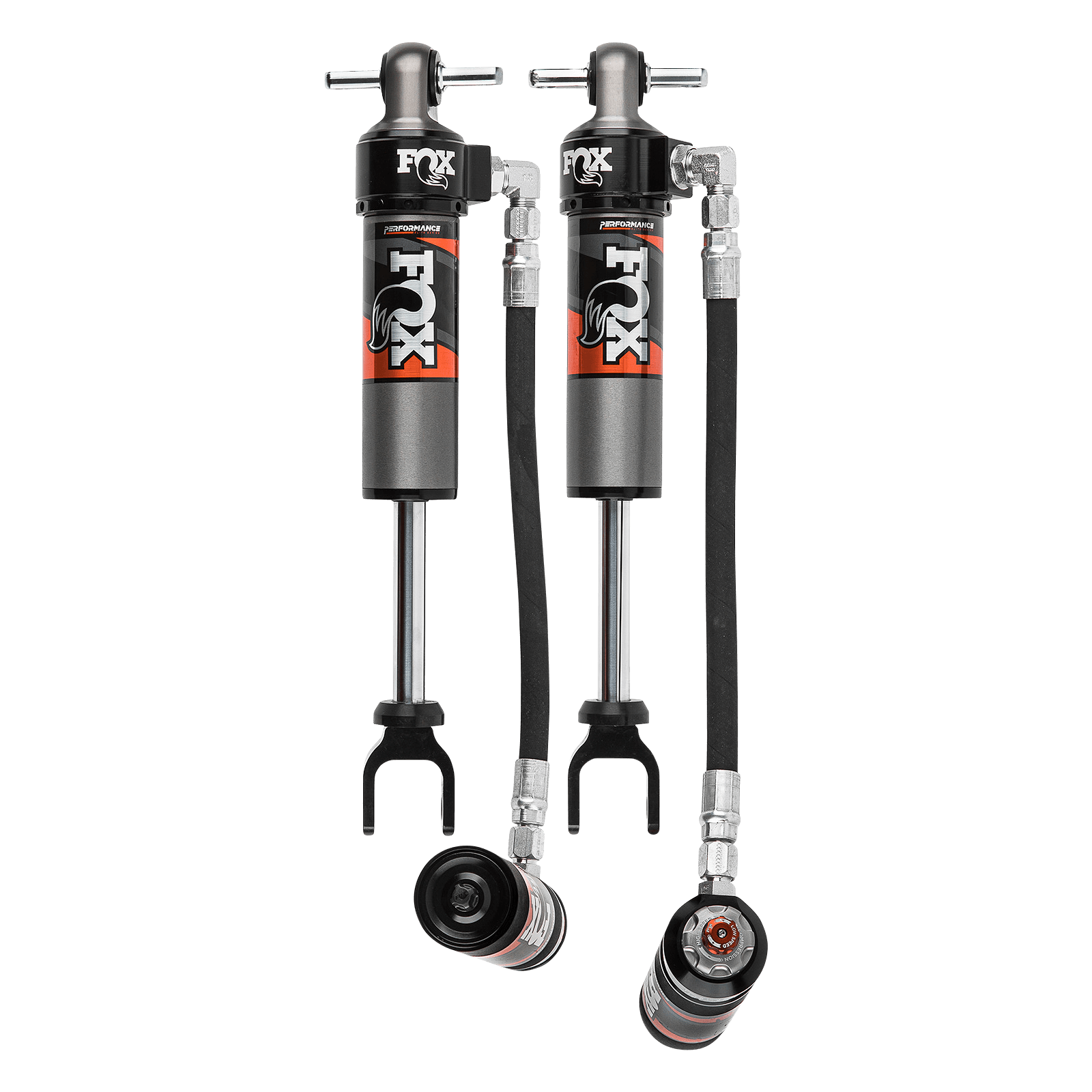 20-Up Silverado/Sierra 2500/3500 w/ UCA Front Performance Elite 2.5 Remote Reservoir 5.7 Inch 1.5-2.5 Inch Lift Dual Speed Compression Adjuster Offroad Shocks Fox Factory