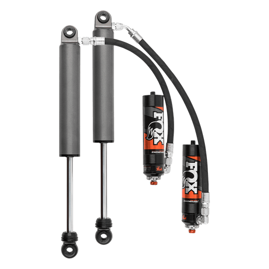 Fox Factory 2019-2024 Silverado/Sierra 1500 Rear Performance Elite 2.5 Remote Reservoir 10.5 Inch Non-TB/Non-AT4 2.5-4 Inch Lift TB/AT4 0-2 Inch Lift Dual Speed Compression Adjuster Fox Offroad Shocks
