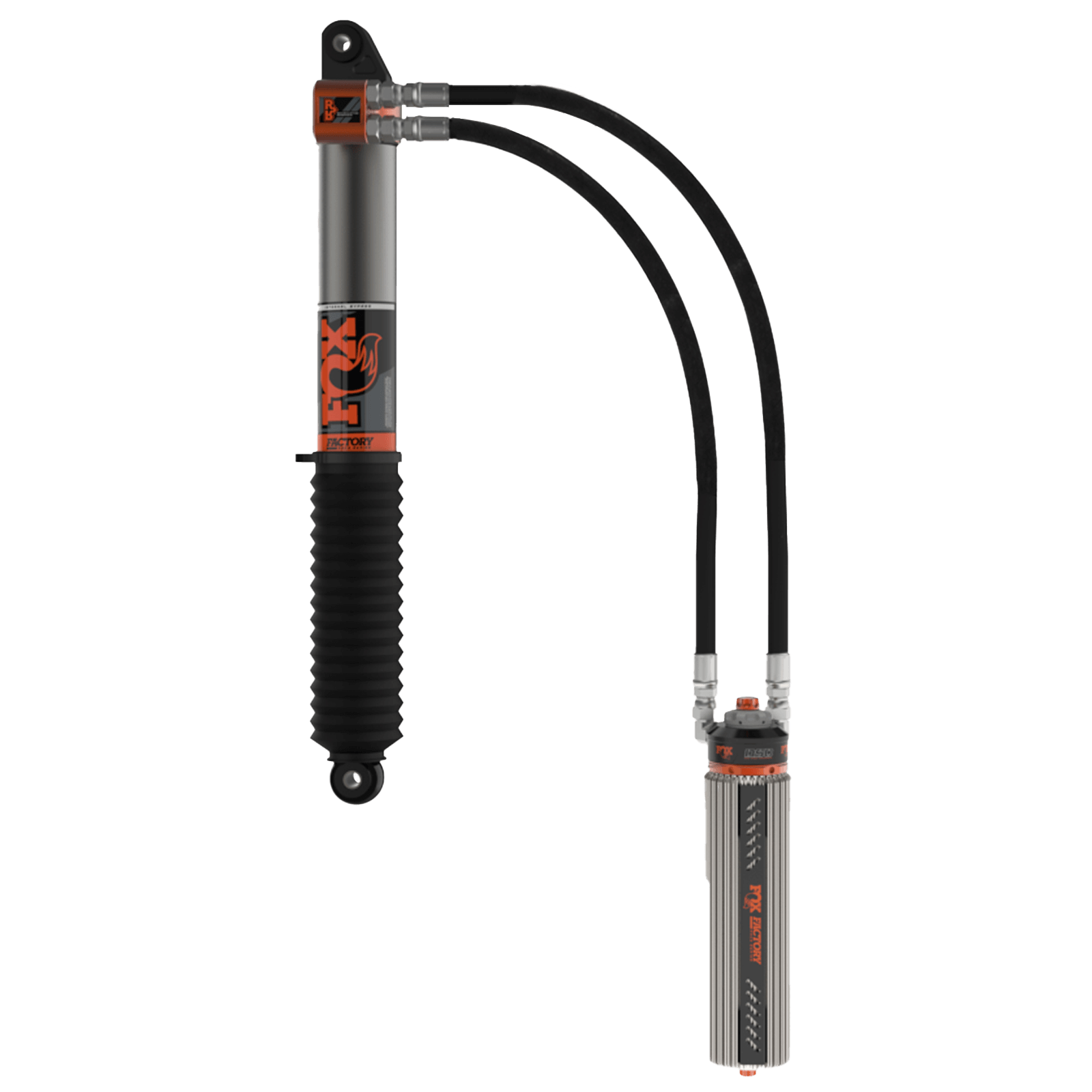 2019-2023 Silverado/Sierra 1500 Rear Internal Bypass Race 3.0 Recirculating Remote Reservoir Dual Speed Compression Adjuster Non-TB/Non-AT4 2-3 Inch Lift TB/AT4 0-1 Inch Lift Offroad Shocks Fox Factory