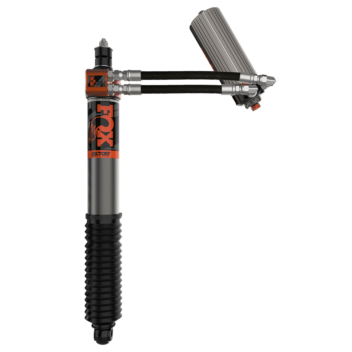 22-Up Toyota Tundra Rear w/Ext Brake Lines Internal Bypass Race 3.0 Recirculating Remote Reservoir Dual Speed Compression Adjuster 1-2 Inch Lift Offroad Shocks Fox Factory