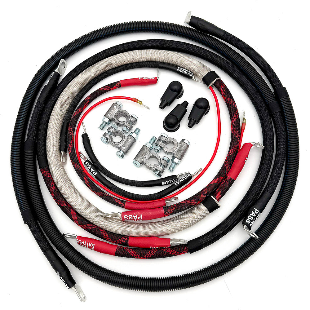 Ford Powerstroke 6.4 Diesel F250/F350 (08-10) Straight (Denso or other high torque) 2/0GA w/Black Red/Spyder Wrap Big7Kits