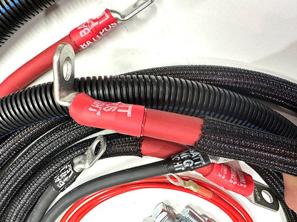 1990-1997 Ford F250/F350 Superduty OBS Battery Cable Kit Powerstroke 7.3 Diesel 2/0 Gauge 90 Degree Battery Cable Big7Kits-2