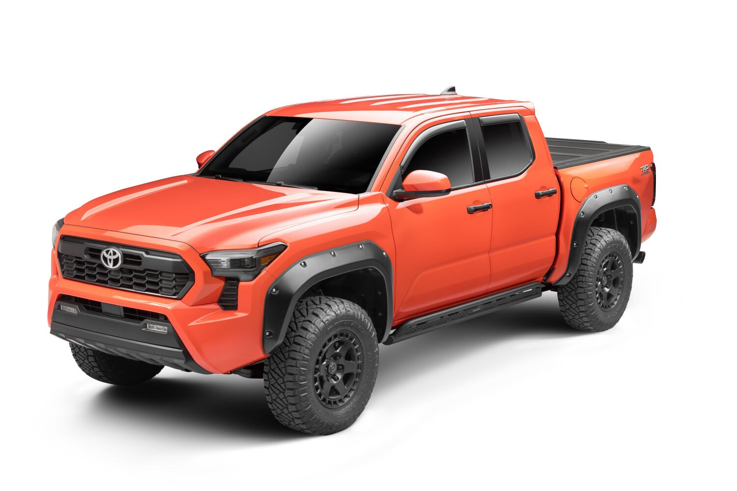 Frame Mounted Steel Sliders Textured Black 2024-2026 Toyota Tacoma Go Rhino-6