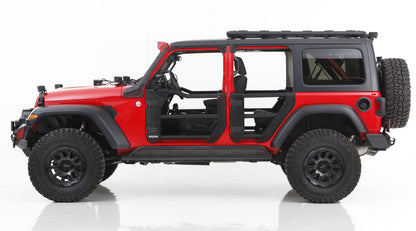 Frame Mounted Steel Rock Sliders Textured Black 18-Up Jeep Wrangler JL 4 Door Go Rhino-7