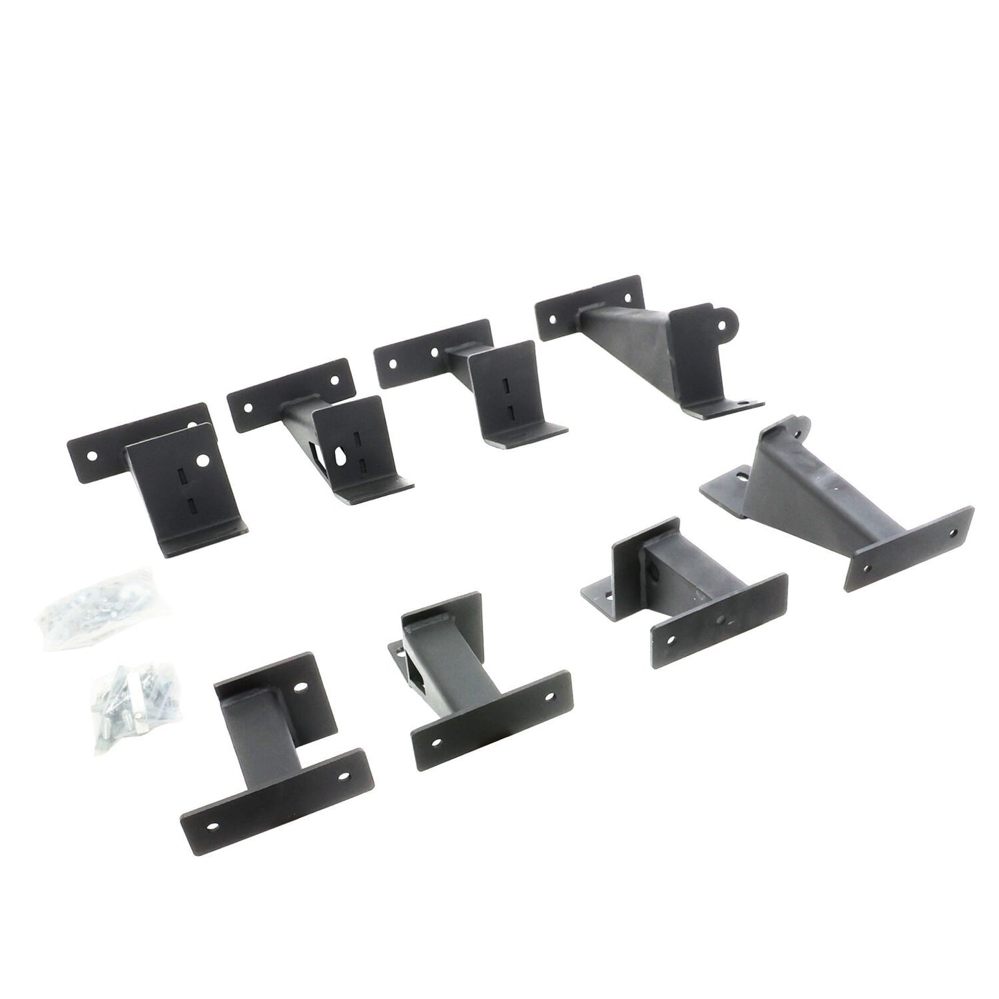 Dominator Extreme Frame Slider Mounting Brackets Only Textured Black 2020-2025 Jeep Gladiator Go Rhino