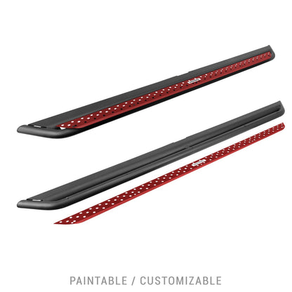 Dominator Xtreme D6 SideSteps Cab Length Body Mount Slider Design on the bottom surface With Frame Mounted Bracket Kit Textured Black 2018-2026 Jeep Wrangler Go Rhino-3