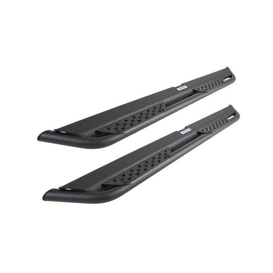 Dominator Xtreme DT SideSteps 6 Inch With Frame Mounted Bracket Kit Textured Black For 2007-2018 Jeep Wrangler JK Go Rhino