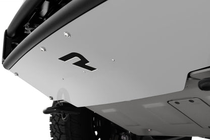 M-RDS Front Bumper Pre-Runner Radius Style 1 Piece with Integrated Brushed Aluminum Skid Plate 2015-2022 Chevy Colorado Textured Black N Fab NFab-2