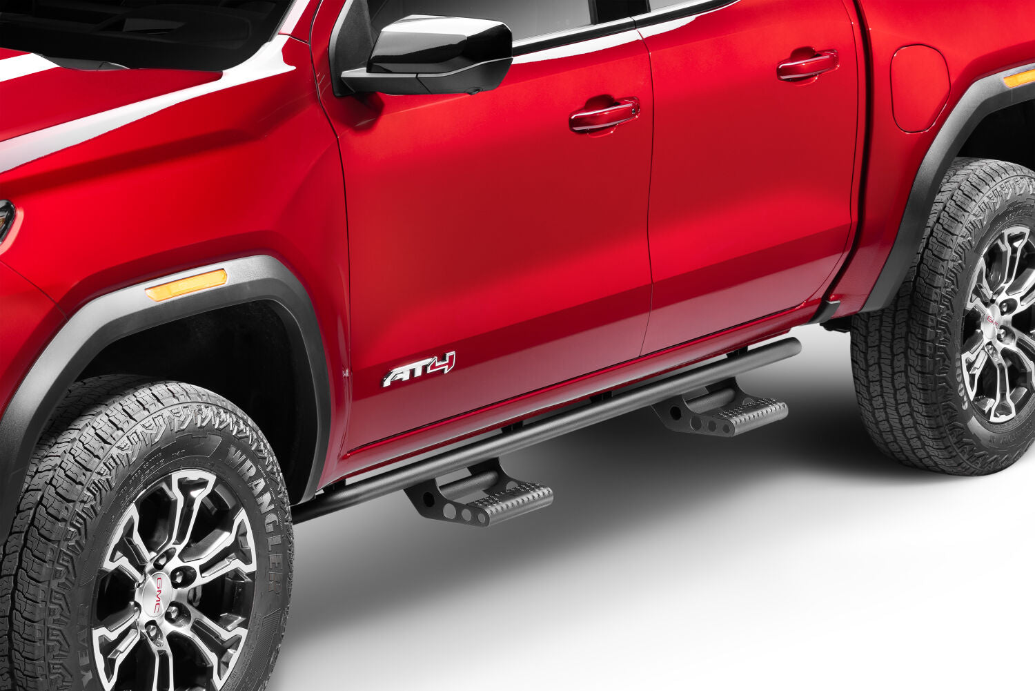RKR Step System Cab Length (2 Step Mounts/2 Steps per Side) 1.75 Inch Rails 2015-2025 Chevy Colorado/GMC Canyon Crew Cab Textured Black NFab-1