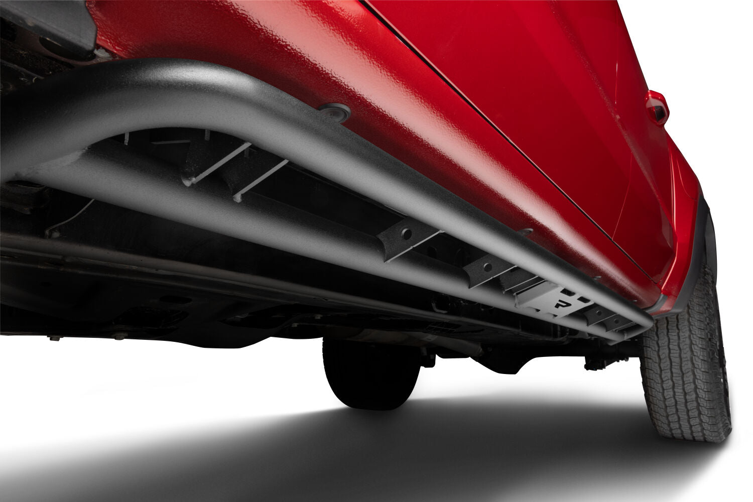 RKR Rock Rails Cab Length (2 Steps per Side) 2015-2025 Chevy Colorado/GMC Canyon Crew Cab Textured Black NFab-5