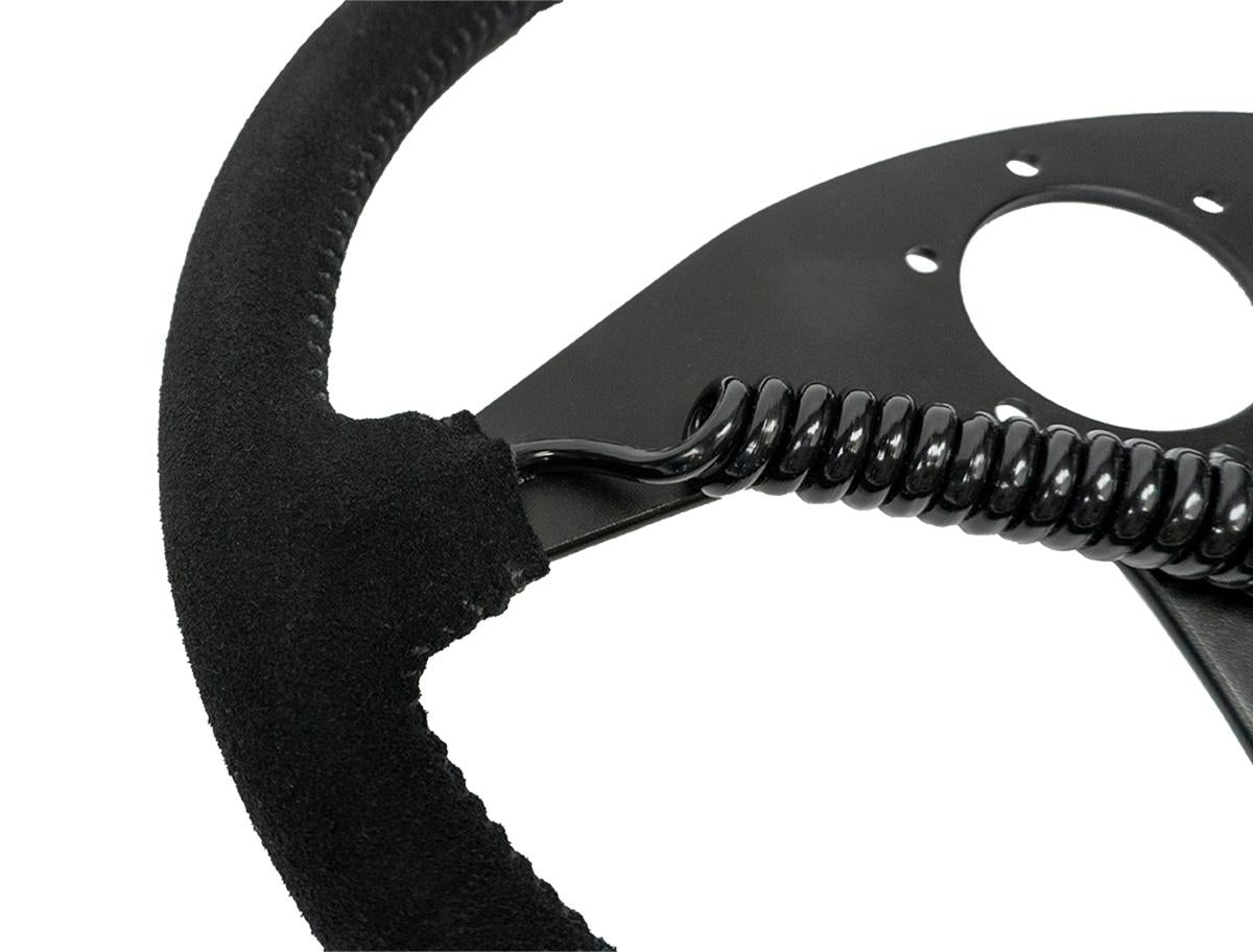 Heated Flat Suede Steering Wheel, Black PRP Seats-1