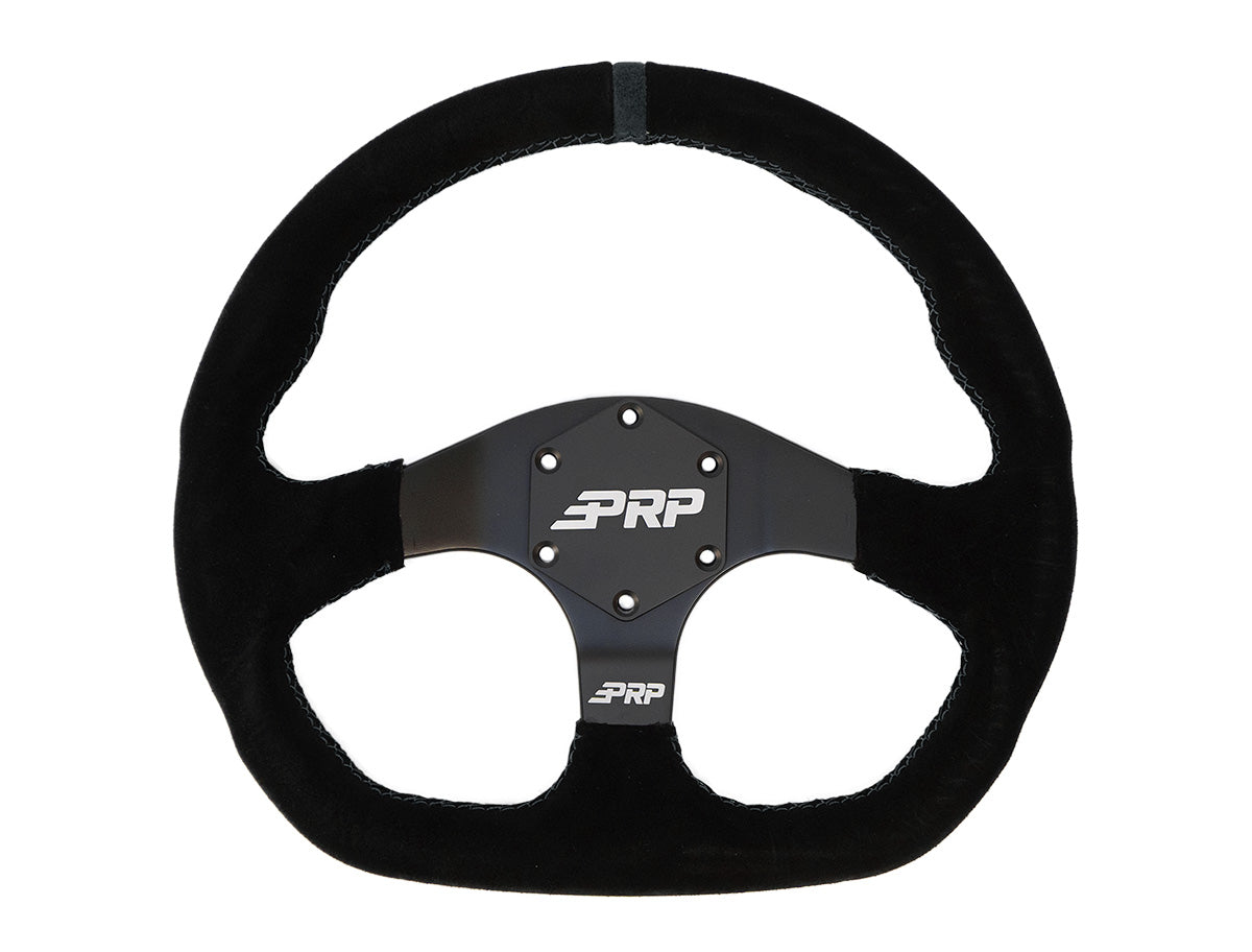 Comp-R Suede Steering Wheel 13 Inch Diameter Black PRP Seats-2