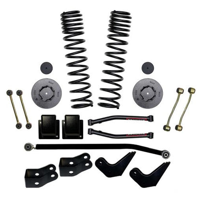 3.5 Inch Front Dual Rate Long Travel Coil Spring Lift Kit with Rear Metal Coil Spring Spacers and Shock Extensions 2020-2022 Jeep Gladiator JT Skyjacker