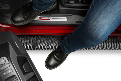 Growler Step System Cab Length (1 Step per Side) 7 Inch Board-2007-2018 Chevy Silverado/GMC Sierra 1500/2007-2010 2500 HD/3500 HD Regular Cab-Diesel Engine/2007-2019 2500HD/3500HD Regular Cab-Gas Eng-Textured Black NFab