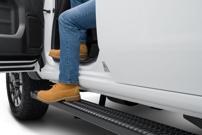 Growler Step System Cab Length (1 Step per Side) 7 Inch Board 2019 (New Body Style)-2025 Chevy Silverado/GMC Sierra 1500/2020-2025 2500 HD/3500 HD Crew Cab Textured Black NFab-8