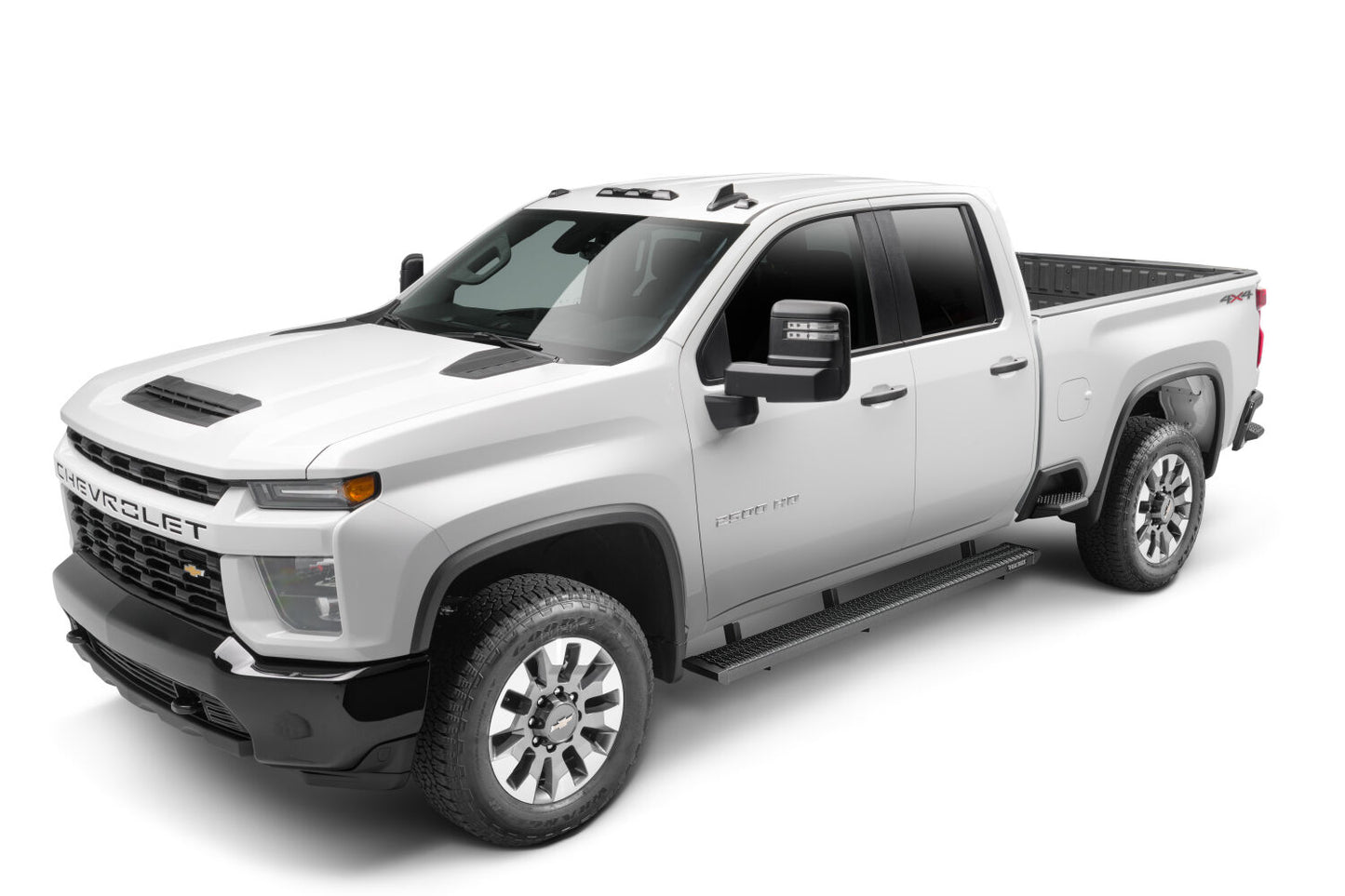 Growler Step System Cab Length (1 Step per Side) 7 Inch Board 2019 (New Body Style)-2025 Chevy Silverado/GMC Sierra 1500/2020-2025 2500 HD/3500 HD Double Cab Textured Black NFab-5