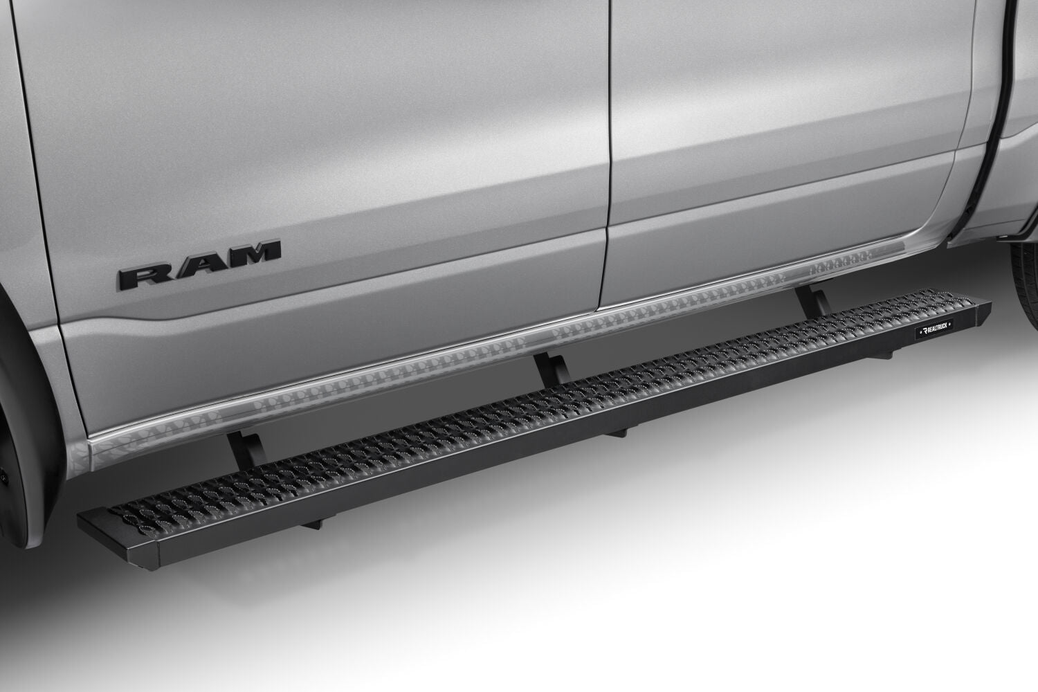 Growler Step System Cab Length (1 Step per Side) 7 Inch Board 2019-2025 (New Body Style) Ram 1500 Crew Cab Textured Black NFab-12