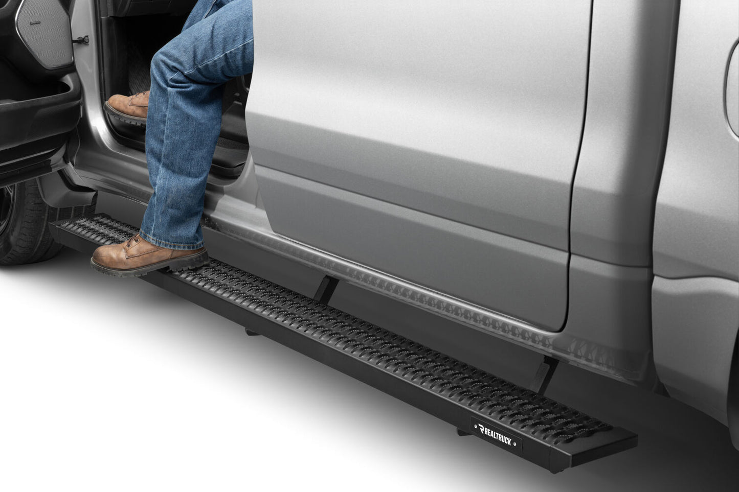Growler Step System Cab Length (1 Step per Side) 7 Inch Board 2019-2025 (New Body Style) Ram 1500 Crew Cab Textured Black NFab-5