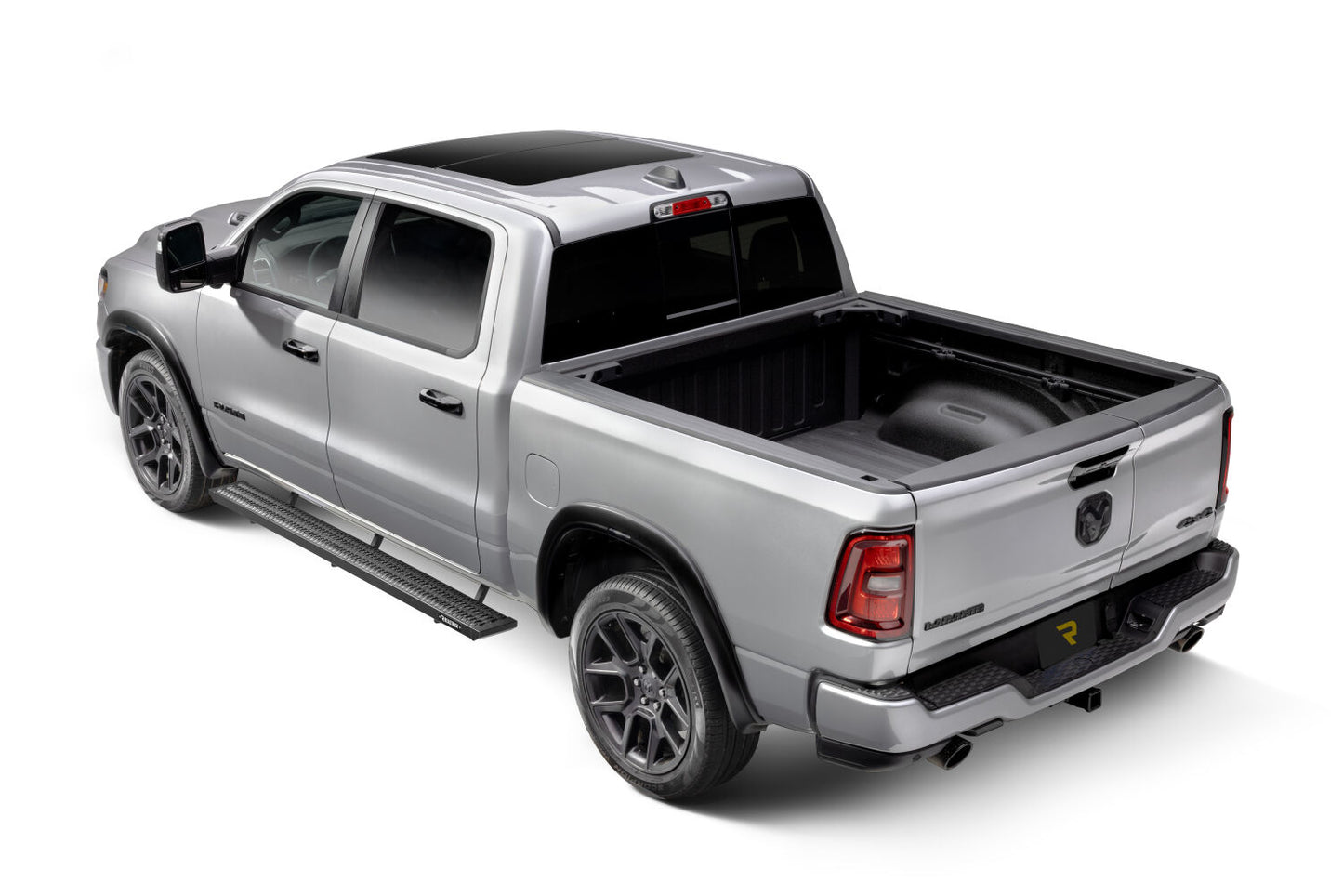 Growler Step System Cab Length (1 Step per Side) 7 Inch Board 2019-2025 (New Body Style) Ram 1500 Crew Cab Textured Black NFab-6