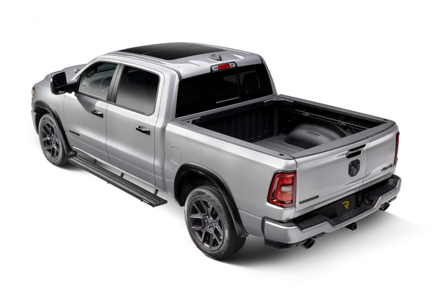 Growler Step System Cab Length (1 Step per Side) 7 Inch Board 2019-2025 (New Body Style) Ram 1500 Crew Cab Textured Black NFab-6